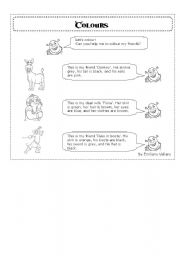 English worksheet: Colour Shrek and his friends