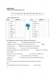 English Worksheet: word formation2-adjectives-suffixes
