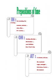 Prepositions of time