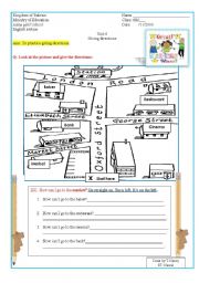 English Worksheet: directions