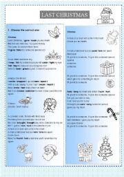 English Worksheet: Last Chistmas song