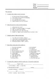 English Worksheet: building sentences