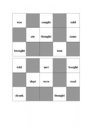 English Worksheet: Bingo- past tense of irregular verbs