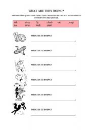 English worksheet: ANIMALS 1