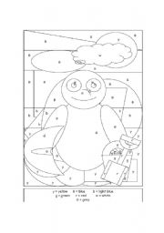 English worksheet: coloring