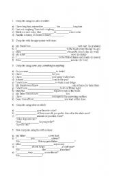 English Worksheet: Basic review