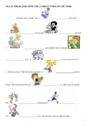 English Worksheet: PAST SIMPLE- YESTERDAY WAS TERRIBLE