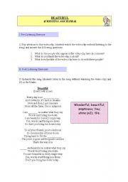 English Worksheet: BEAUTIFUL