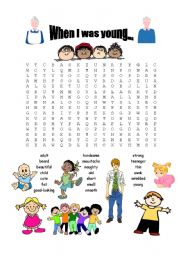 English Worksheet: Adjectives wordsearch