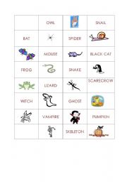 English worksheet: halloween dominoes