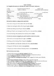 English worksheet: PAST TENSES