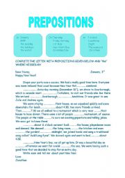 English Worksheet: prepositions