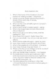 English worksheet: Forty Questions 4