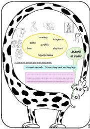 English Worksheet: animals