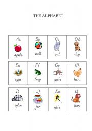 English Worksheet: The alphabet