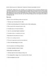 English worksheet: past simple exercises