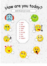 How Are You Today Feelings Esl Worksheet By Lisa Jayne