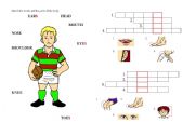 English Worksheet: parts of body