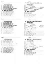 English Worksheet: like/ don`t like