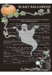 English Worksheet: Scary Halloween