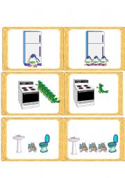 English worksheet: there is/are + prepositions+animals+furniture-PART TWO