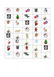 English Worksheet: Christmas bingo 3/3