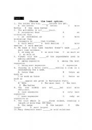 English Worksheet: comparison