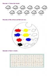 English Worksheet: COLOURS