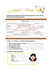 English Worksheet: routines