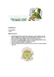 English Worksheet: magic tricks recipe