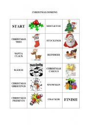 English Worksheet: Christmas domino