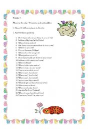 English Worksheet: Trinity 3