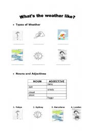 English worksheet: Whats the weather like?