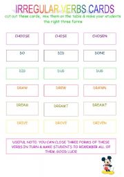 IRREGULAR VERBS CARDS SET2