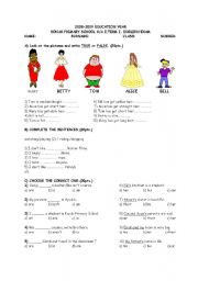 English Worksheet: an exam 