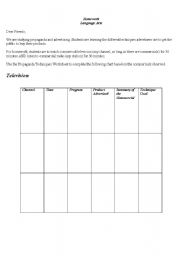English Worksheet: Propaganda - Analyzing television & radio advertising