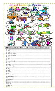 Present Continuous Practice 1