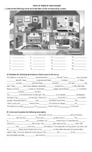 English Worksheet: What is there in your house?