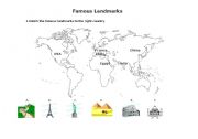 English worksheet: Famous Landmarks - Holidays