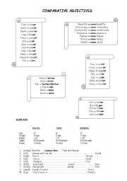 English Worksheet: comparative adjectives