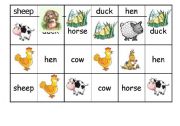 Farm animals domino