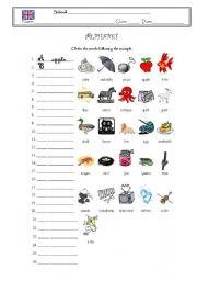 English Worksheet: alphabet