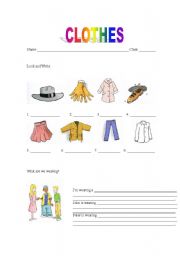 English Worksheet: matching and writing