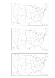 English worksheet: us map with divisions