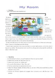 English Worksheet: Project: My Room