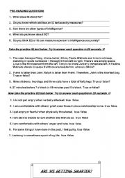 English Worksheet: IQ RISE (From 