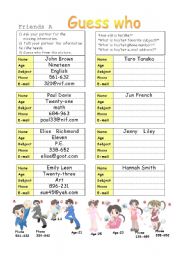 English Worksheet: Guess who