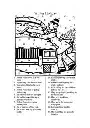 English Worksheet: Winter Holiday