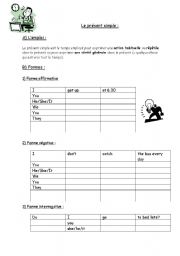 English Worksheet: The simple present tense + different exercises
