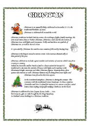 English Worksheet: Christmas